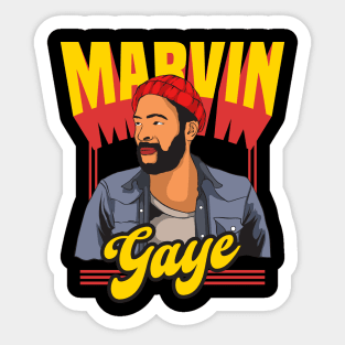 Marvin Gaye Vector Design Sticker